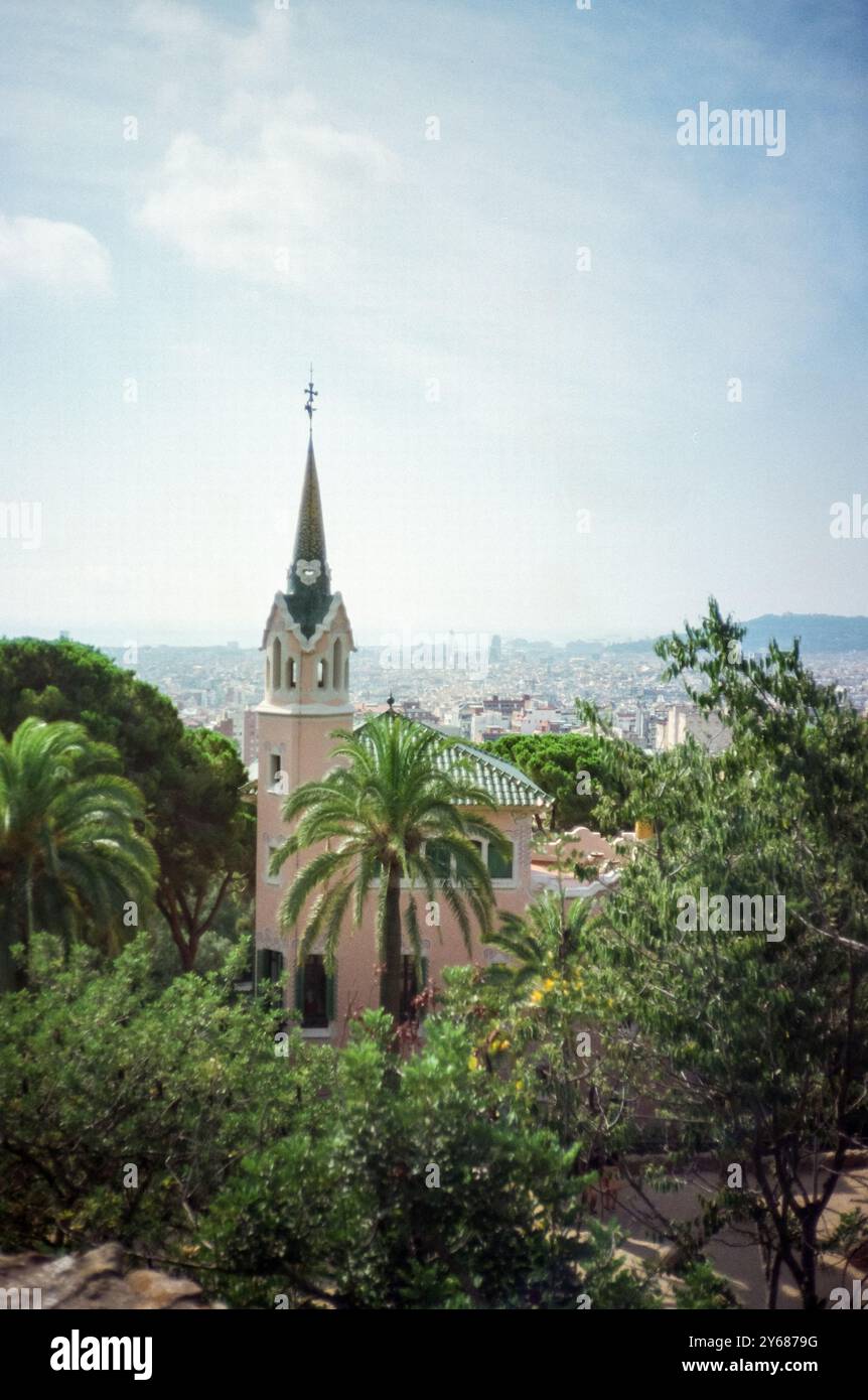 Park Güell, Barcellona, Catalogna, Spagna, Europa. Foto Stock