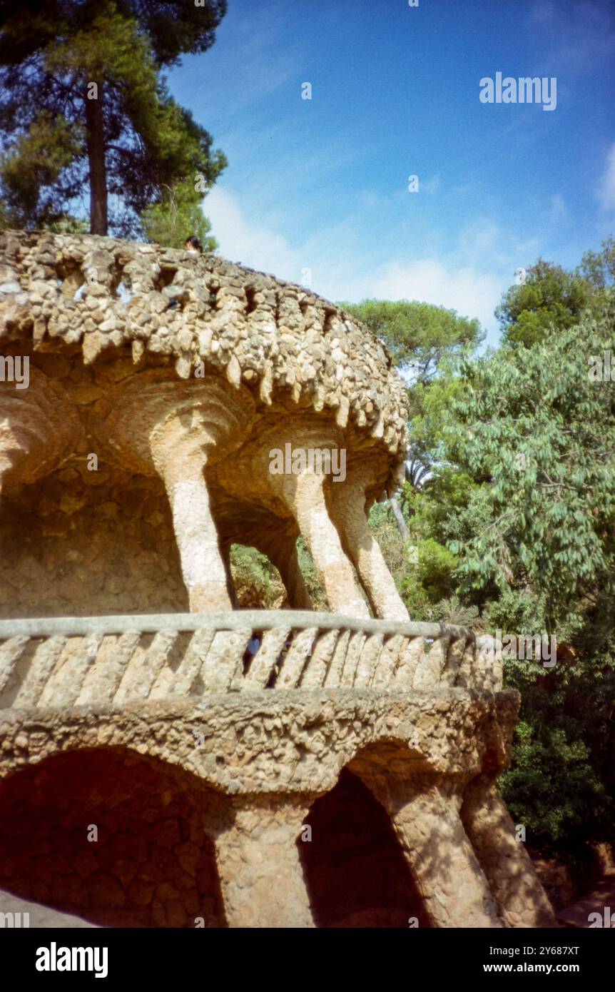 Park Güell, Barcellona, Catalogna, Spagna, Europa. Foto Stock