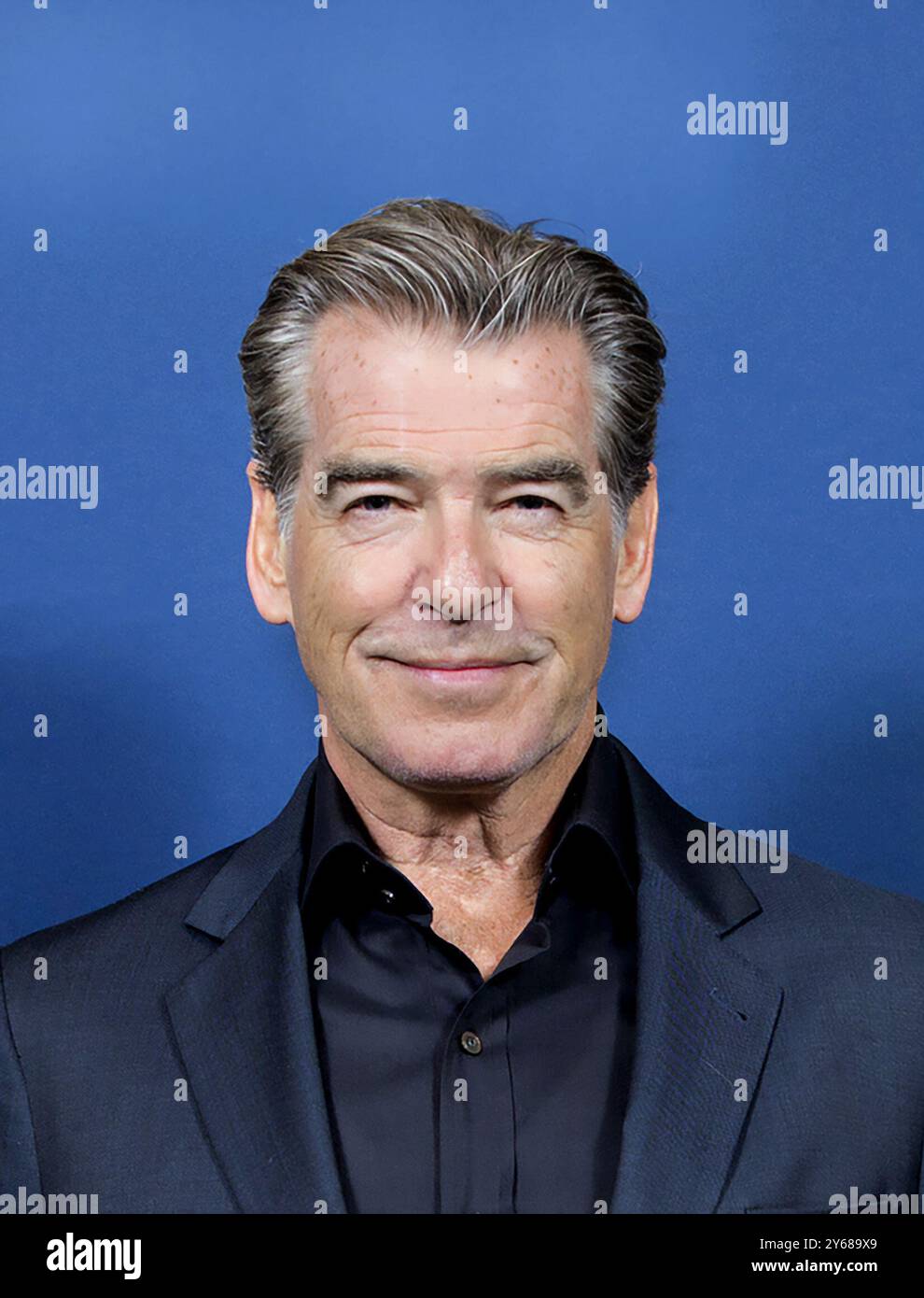 Pierce Brosnan. Ritratto dell'attore irlandese, Pierce Brendan Brosnan (1953) nel 2017 Foto Stock