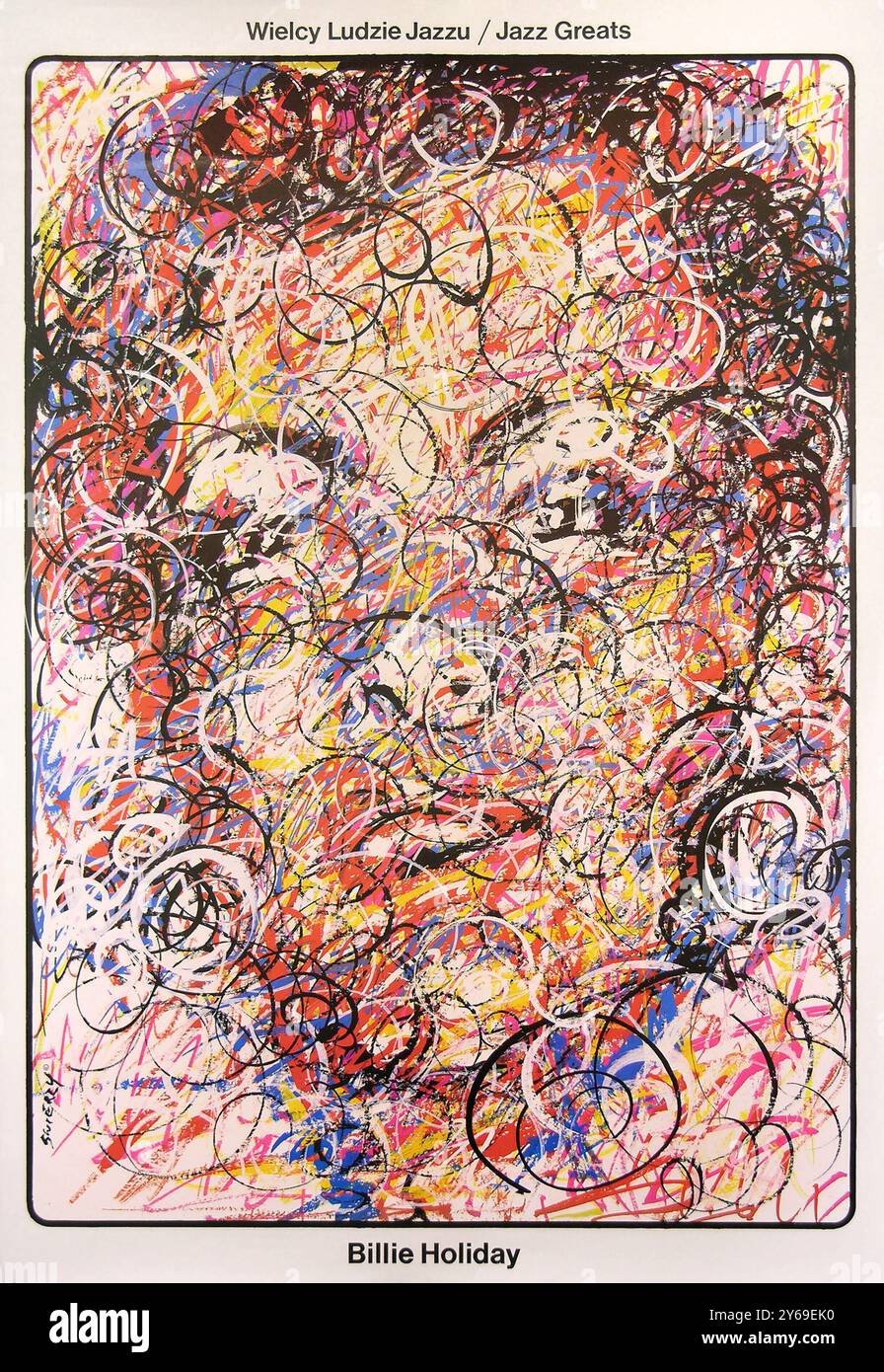 Billie Holiday. Dalla serie "Jazz Greats". Museo: COLLEZIONE PRIVATA. Autore: Waldemar Swierzy. Foto Stock