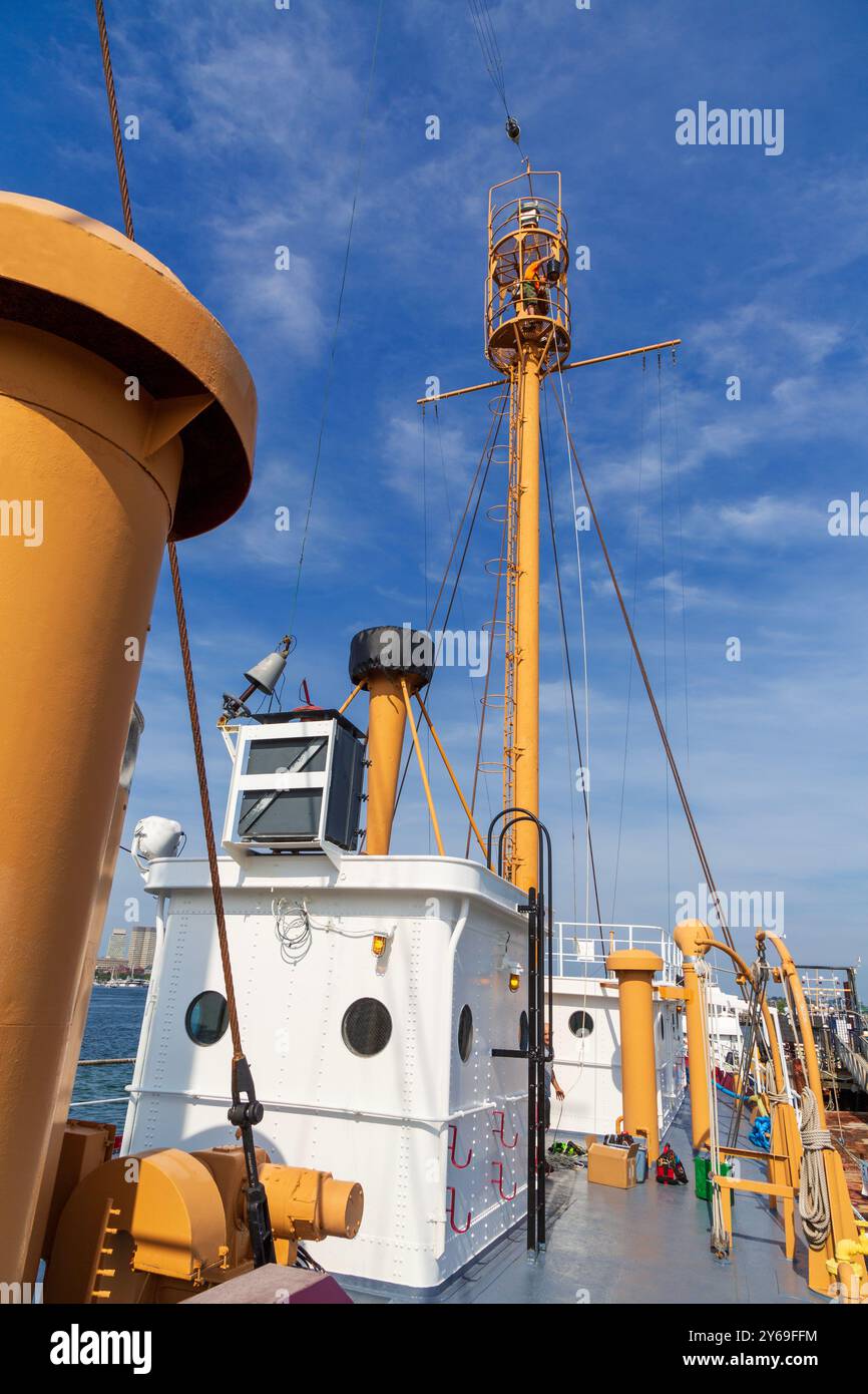 Nantucket Lightship LV-112 Museum, Boston, Massachusetts, Stati Uniti Foto Stock