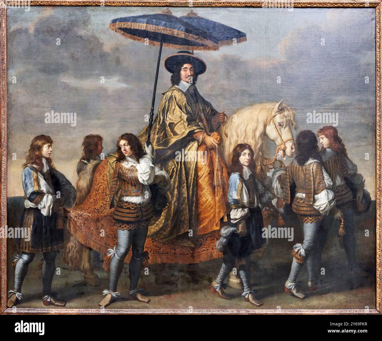 Ritratto equestre di Pierre Séguier (1588-1672), Cancelliere di Francia, circa 1660, Charles LE BRUN, Parigi, 1619 - Parigi, 1690, Musée du Louvre, Parigi, Francia. Foto Stock