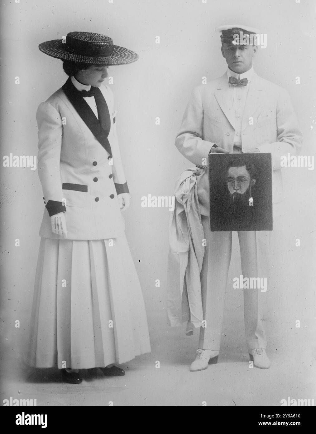 Paula Marr e WM. Foto in attesa di Collier, 4/2/10, negativi di vetro, 1 negativo: Vetro; 5 x 7 pollici o più piccolo. Foto Stock