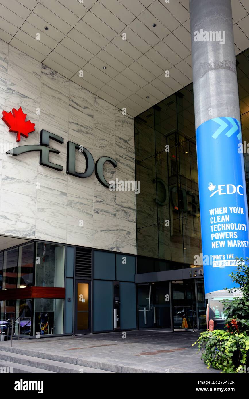 Ottawa, Canada - 24 settembre 2024: Sede centrale di Export Development Canada in Slater Street. E' l'agenzia di credito all'esportazione del Canada, uno stato-OW Foto Stock