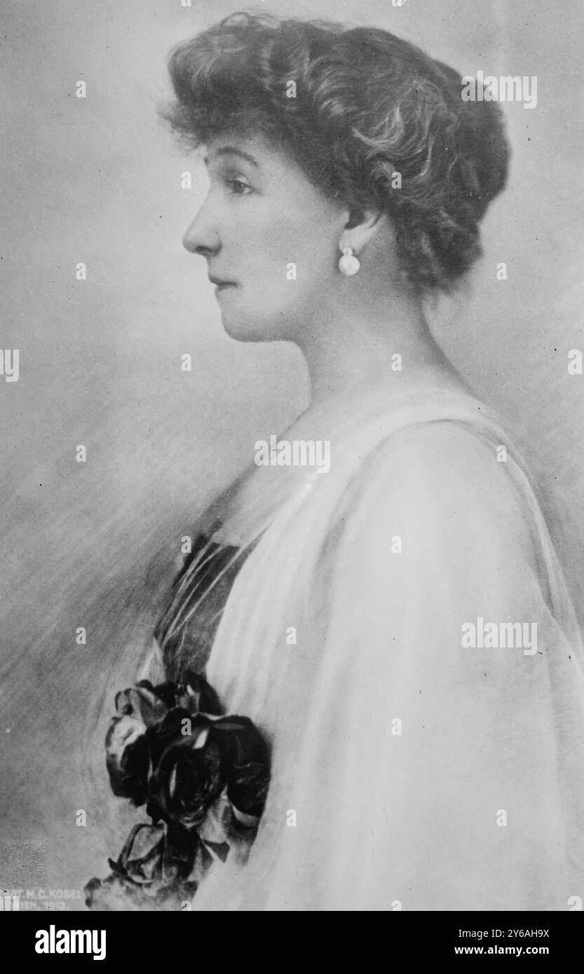 Contessa Lonyay, foto mostra la Principessa Stephanie del Belgio (1864-1945), che sposò il Conte Elemer Lonyay nel 1900., 1918 maggio 23 da foto datata 1913, Glass negatives, 1 negativo: Vetro; 5 x 7 pollici. o più piccolo. Foto Stock