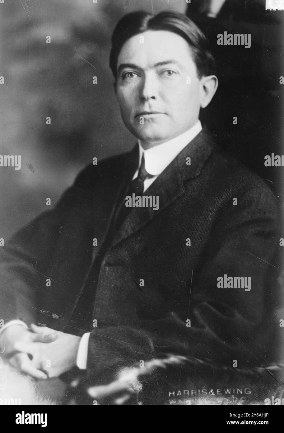 C.M. Galloway / Harris & Ewing, Washington, D.C., foto mostra Charles Mills Galloway (1875-1954) della Carolina del Sud, che è stato nominato dal presidente Woodrow Wilson a capo della United States Civil Service Commission nel 1913., Harris & Ewing, fotografo, 1911 o 1919, Glass negatives, 1 negativo: vetro; 5 x 7 poll. o più piccolo. Foto Stock