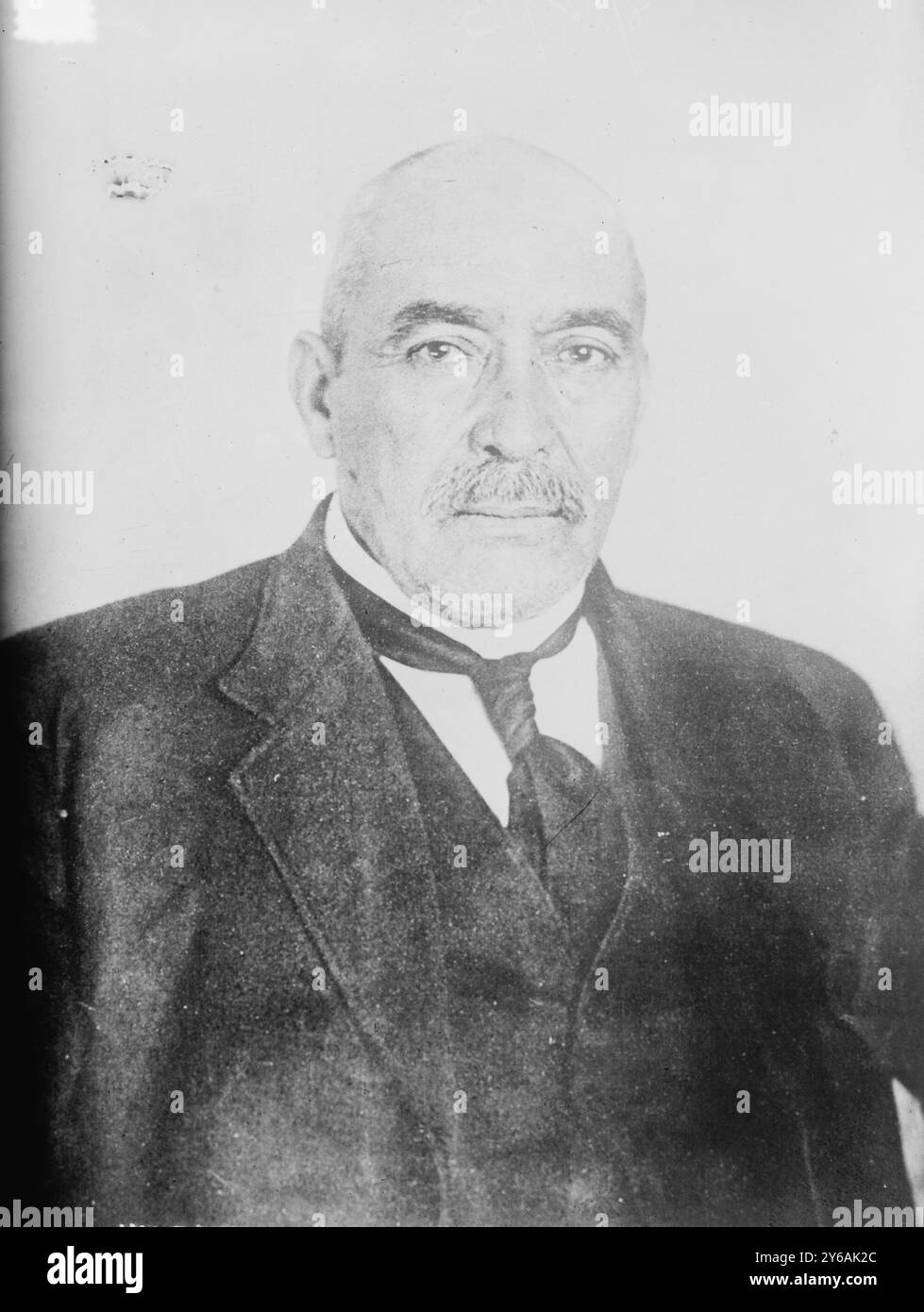 Huerta, foto mostra Jose Victoriano Huerta Marquez (1850-1916), un ufficiale militare messicano e presidente del Messico., 1913 12 agosto, Glass negative, 1 negativo: Vetro; 5 x 7 pollici. o più piccolo. Foto Stock