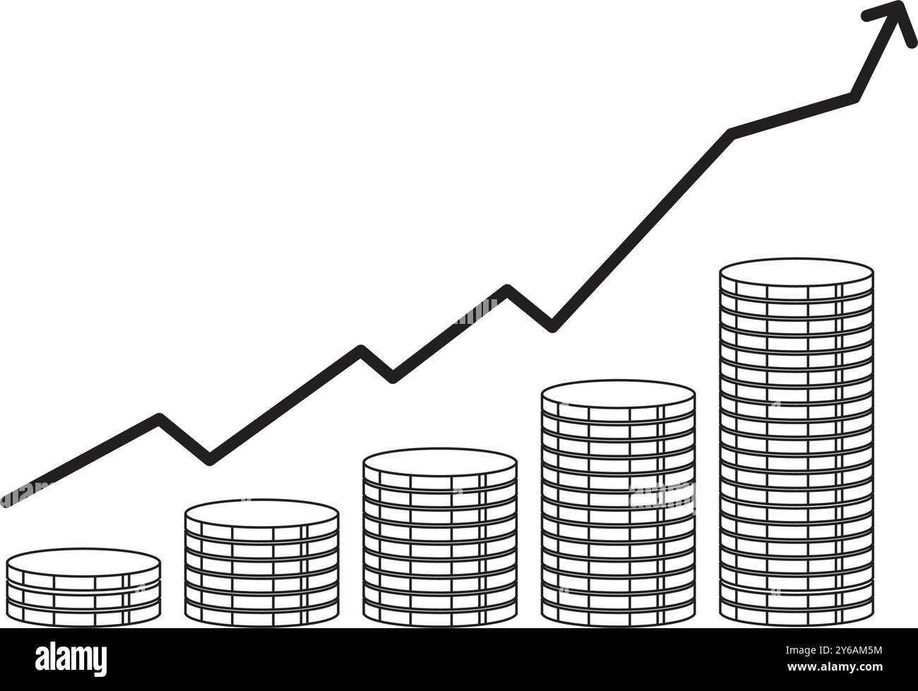 Icona degli investimenti aziendali modello di progettazione illustrativo Illustrazione Vettoriale