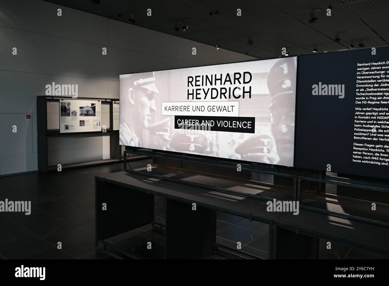 Berlino, Germania. 24 settembre 2024. Una nuova mostra Reinhard Heydrich. La carriera e la violenza si aprono a Berlino, in Germania, presentando la sua ascesa al potere nello stato nazista e le sue attività poco conosciute nel Protettorato di Boemia e Moravia. La foto è del 24 settembre 2024. Crediti: Jaromir Mrhal/CTK Photo/Alamy Live News Foto Stock