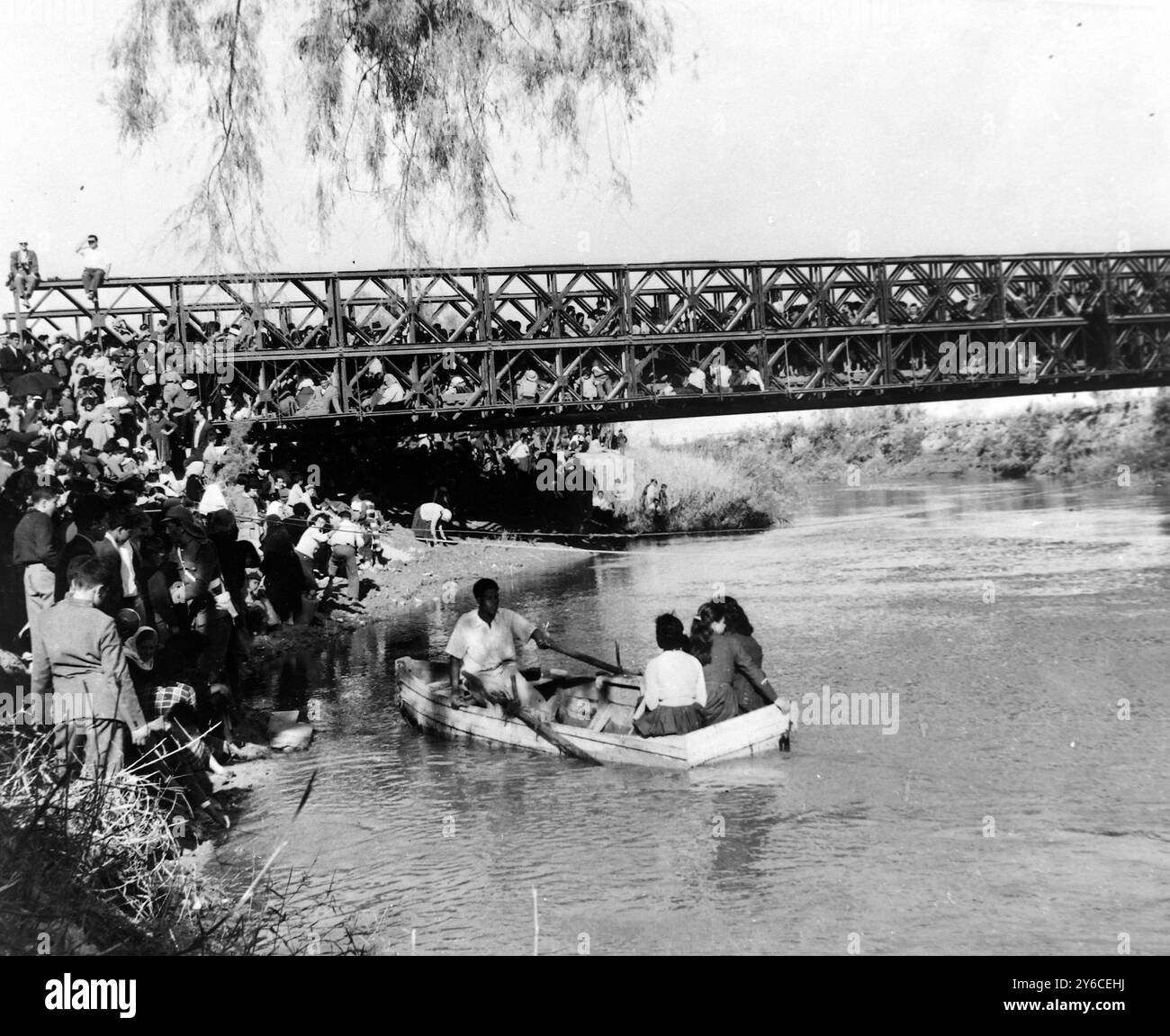 FIUME GIORDANO DOVE GESÙ FU BATTEZZATO; 27 DICEMBRE 1963 Foto Stock