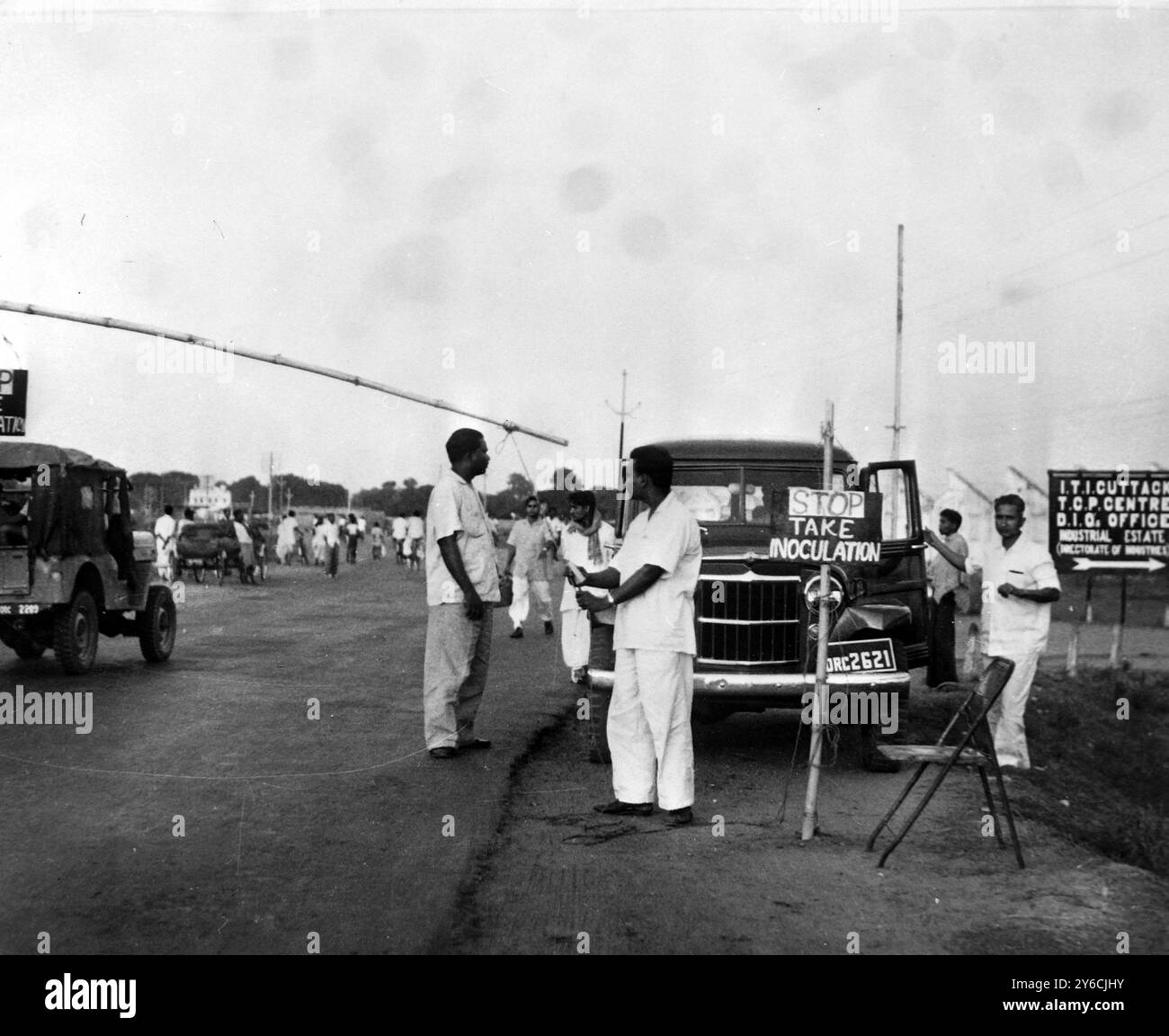 POSTO DI FRONTIERA NUOVO STILE MESSO A ORISSA, INDIA ; 26 NOVEMBRE 1963 Foto Stock