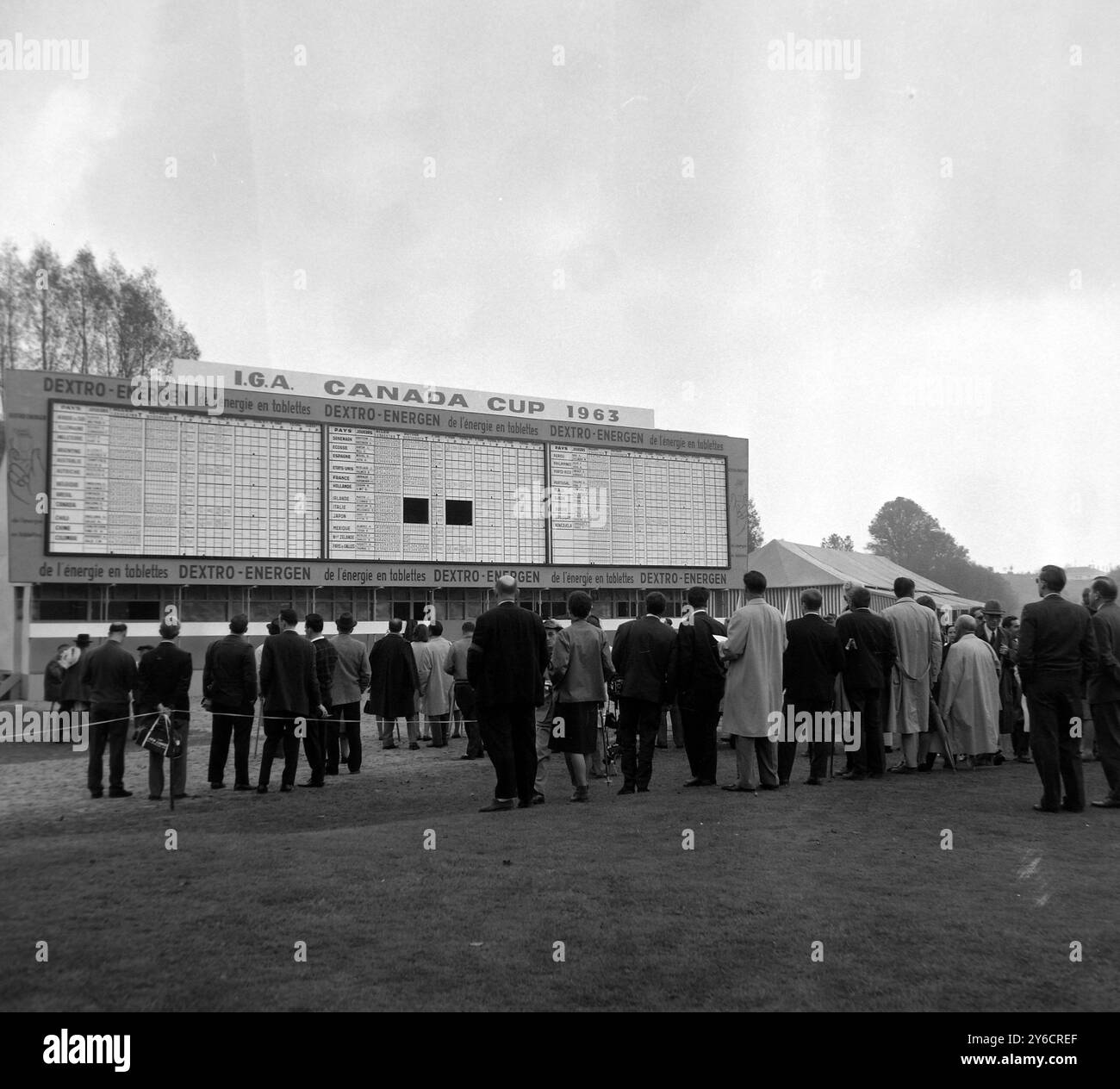 SCHEDA DI VALUTAZIONE GOLF CANADA CUP A PARIGI ; 29 OTTOBRE 1963 Foto Stock