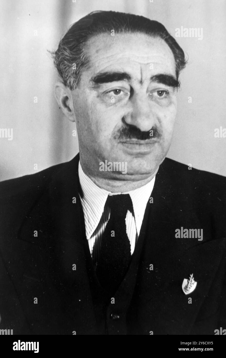 GOVERNO ISRAELIANO DOV JOSEPH - MINISTRO DELLA GIUSTIZIA; 7 OTTOBRE 1963 Foto Stock