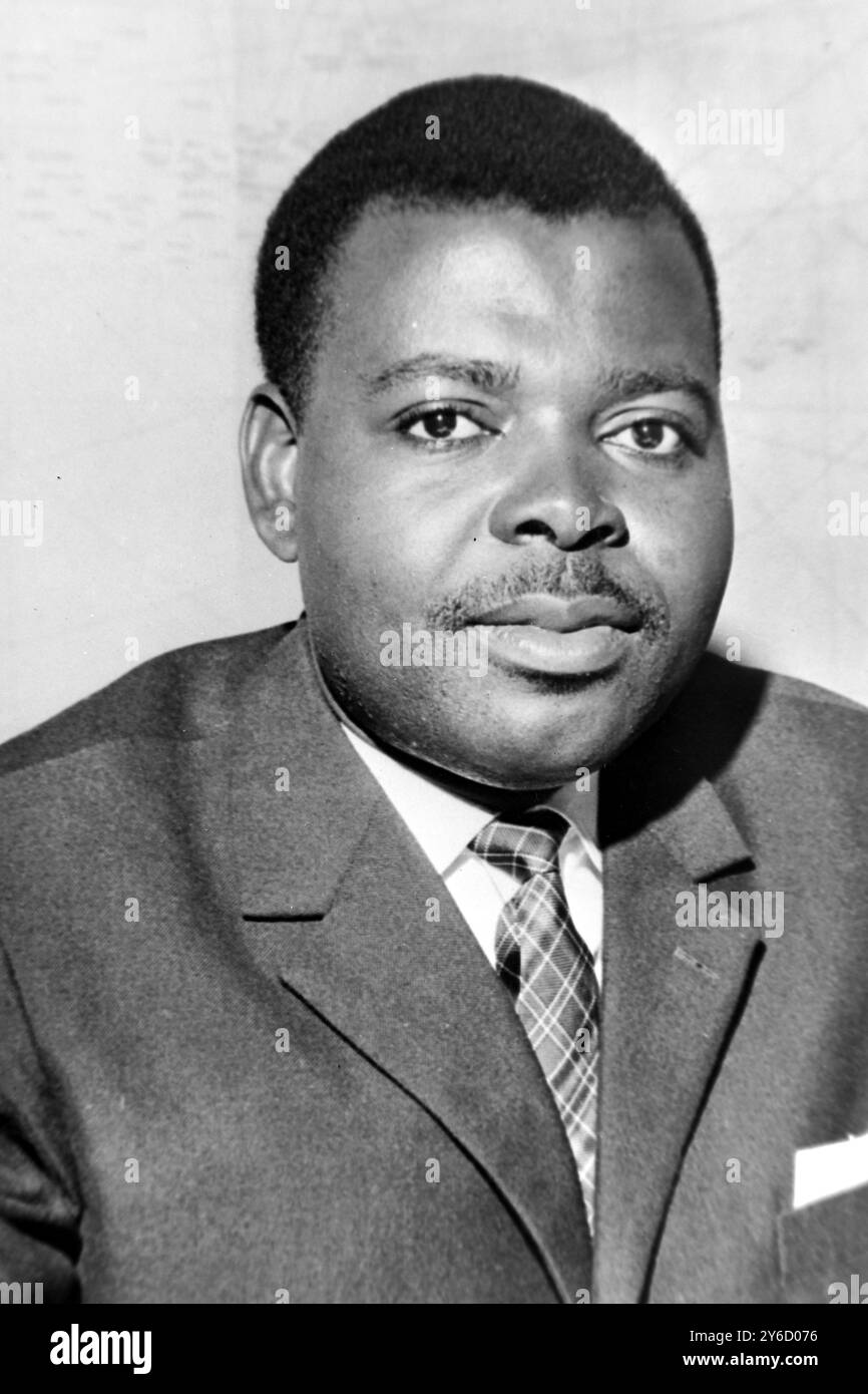 AUGUSTE MABIKA KALANDA MINISTRO DEGLI AFFARI ESTERI DEL CONGO / ; 27 SETTEMBRE 1963 Foto Stock