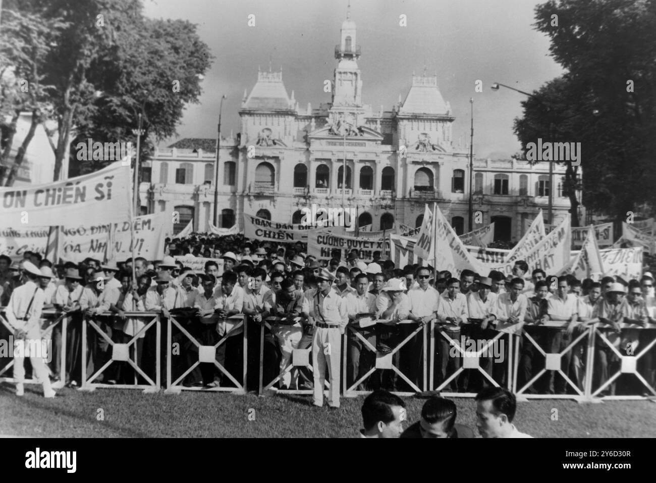 VIETNAM WAR PRO MANIFESTAZIONI GOVERNATIVE A SAIGON; 2 SETTEMBRE 1963 Foto Stock