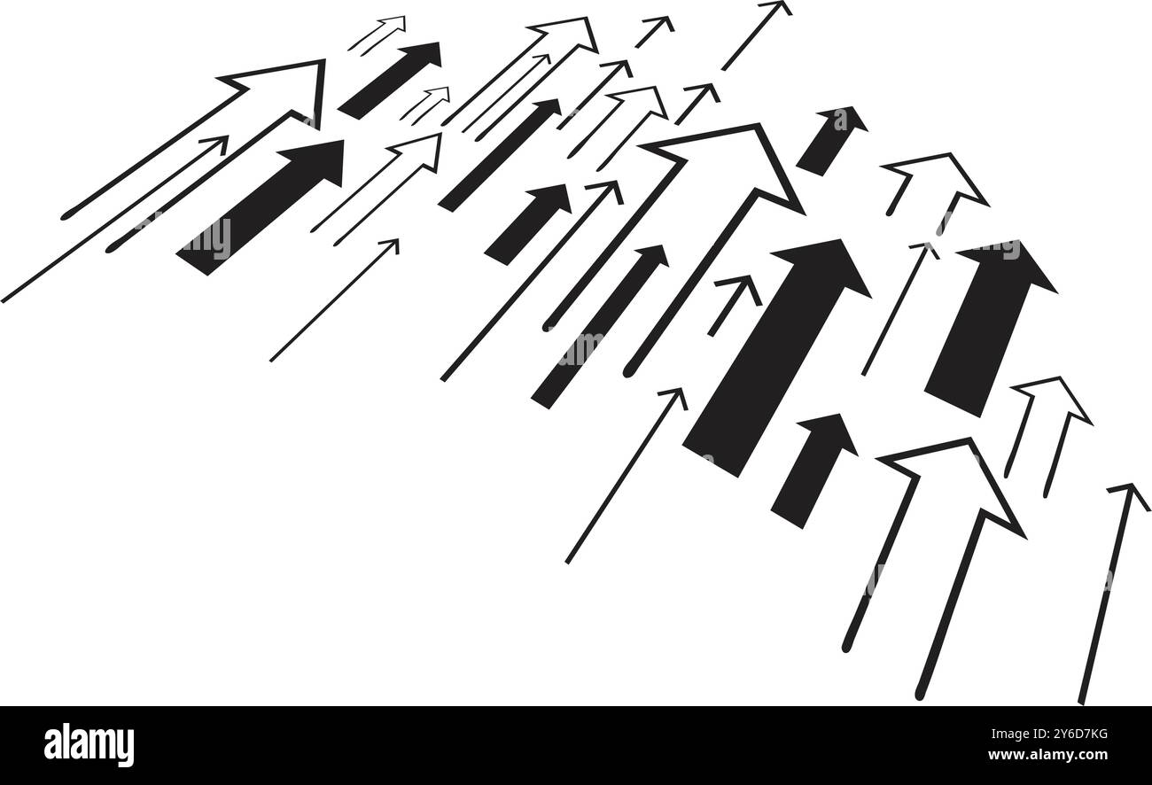 Business Arrow up growth trading investment Illustrazione Vettoriale