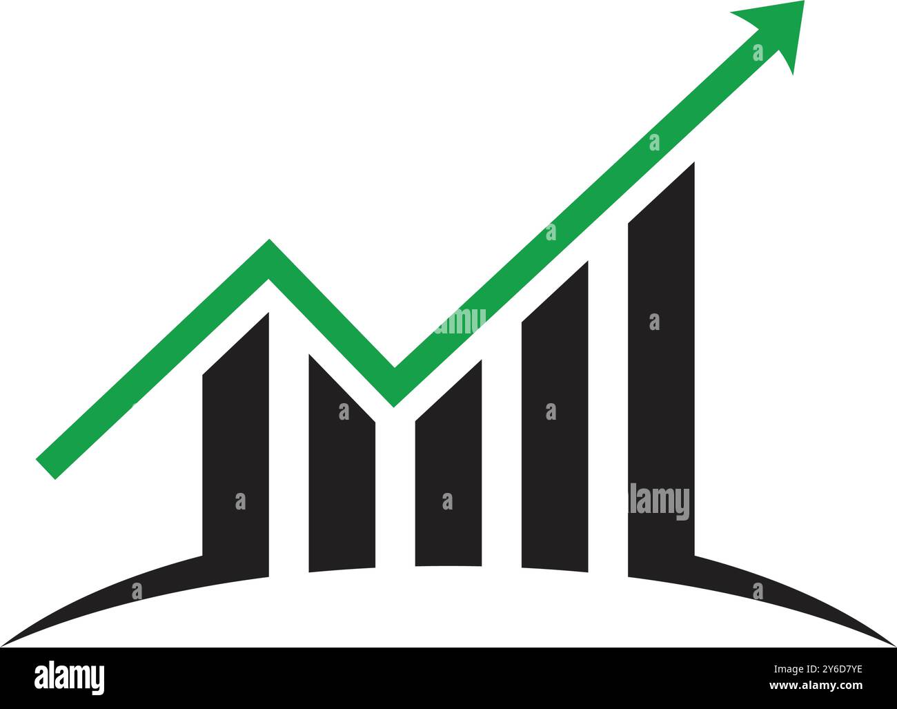 Business Arrow up growth trading investment Illustrazione Vettoriale