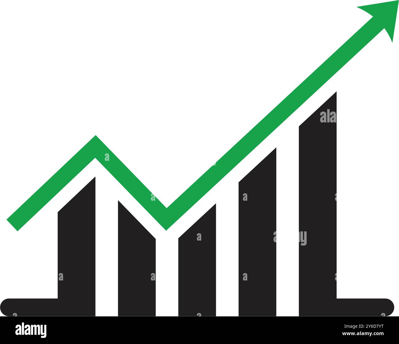 Business Arrow up growth trading investment Illustrazione Vettoriale