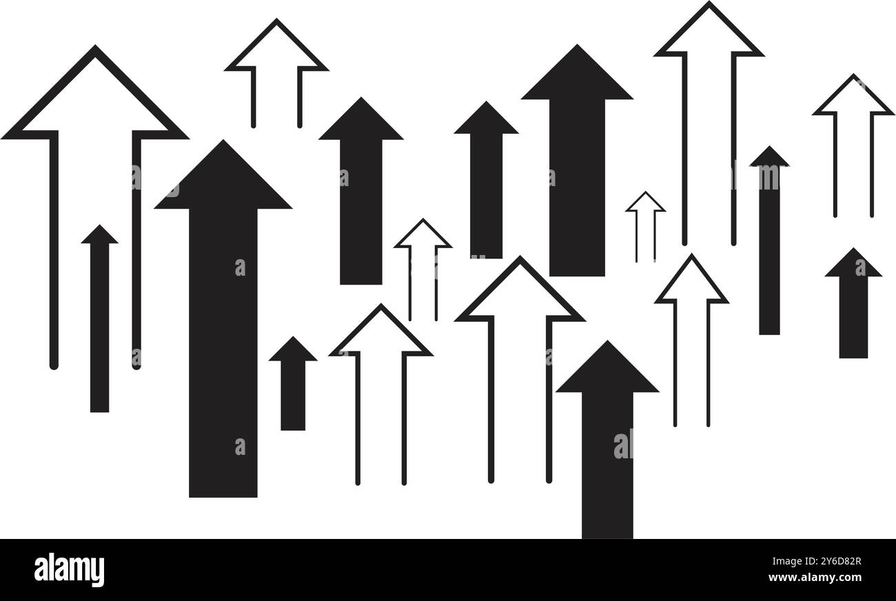 Business Arrow up growth trading investment Illustrazione Vettoriale