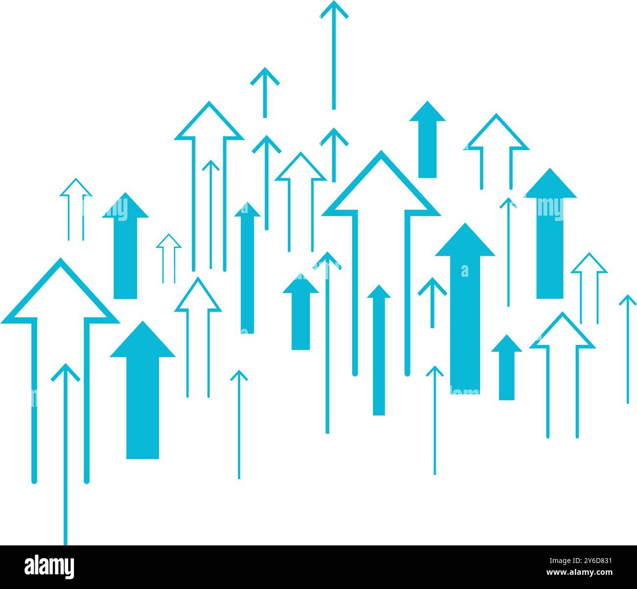 Business Arrow up growth trading investment Illustrazione Vettoriale