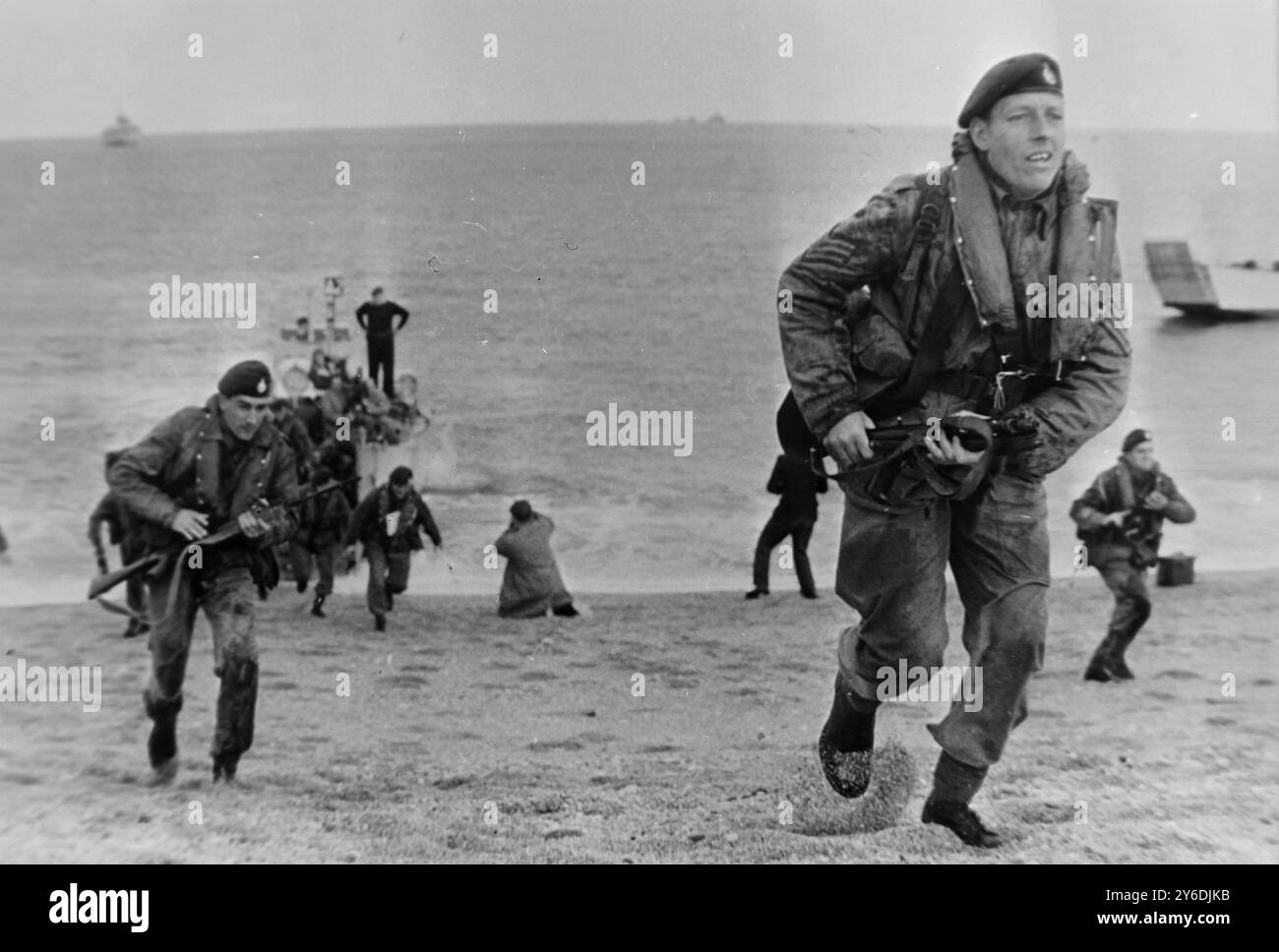 ROYAL MARINE COMMANDOS IN CORNOVAGLIA - D-DAY RIPROPOSTO / ; 2 MAGGIO 1963 Foto Stock