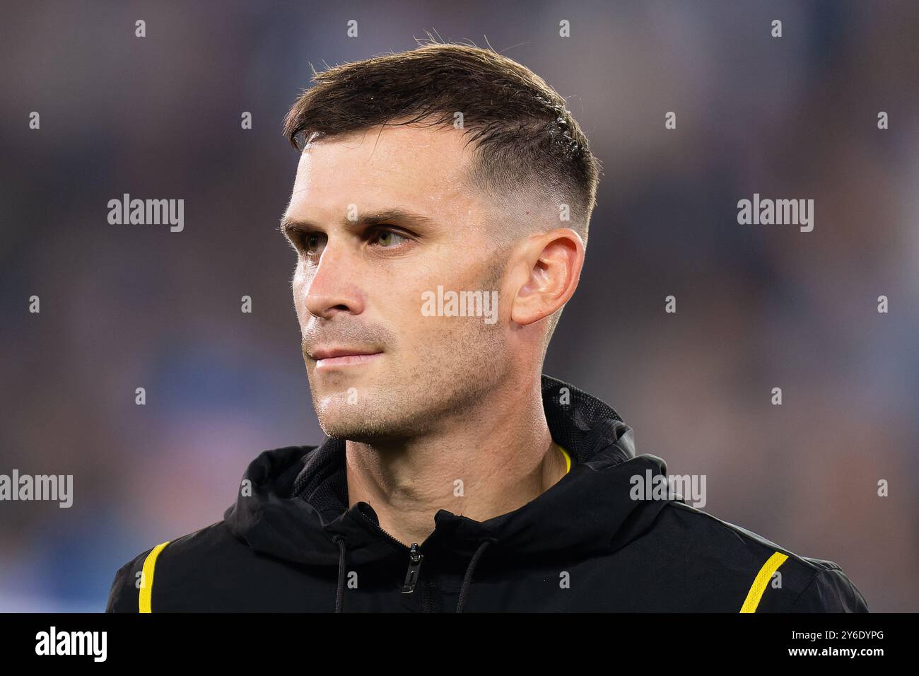 BRUGES, BELGIO - 18 SETTEMBRE: Pascal Gross del Borussia Dortmund durante la fase MD1 della UEFA Champions League 2024/25 tra il Club Brugge KV e il Borussia Dortmund a Jan Breydelstadion il 18 settembre 2024 a Bruges, Belgio. (Foto di Joris Verwijst/BSR Agency) Foto Stock