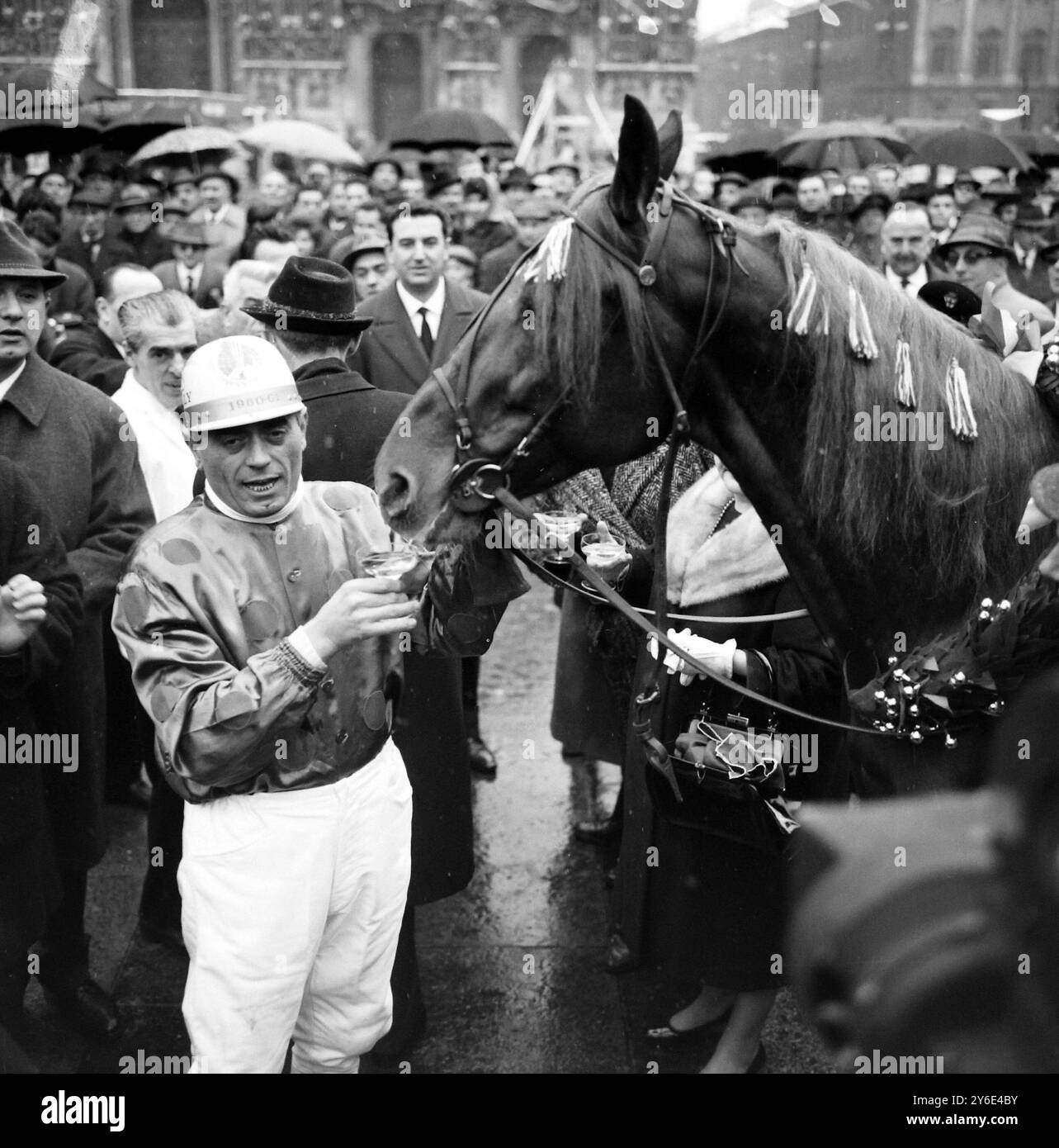 SERGIO BRIGHENTI S ITALIAN JOCKEY / ; 16 GENNAIO 1963 Foto Stock