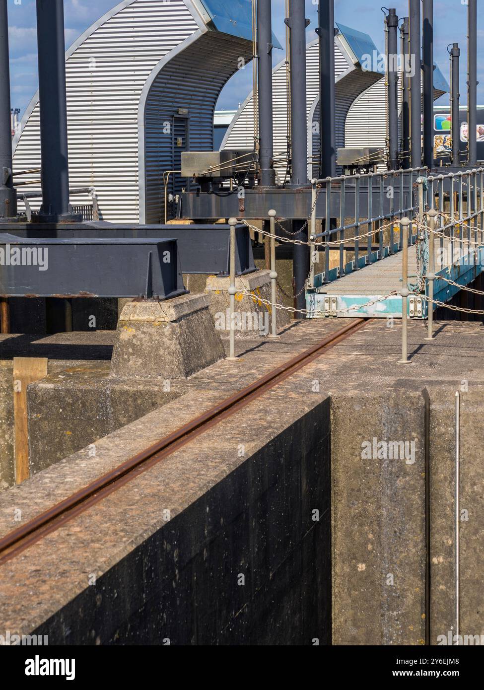 Cardiff Tidal Lagoon, Cardiff Bay Barrage, Cardiff, Galles, Regno Unito, GB. Foto Stock