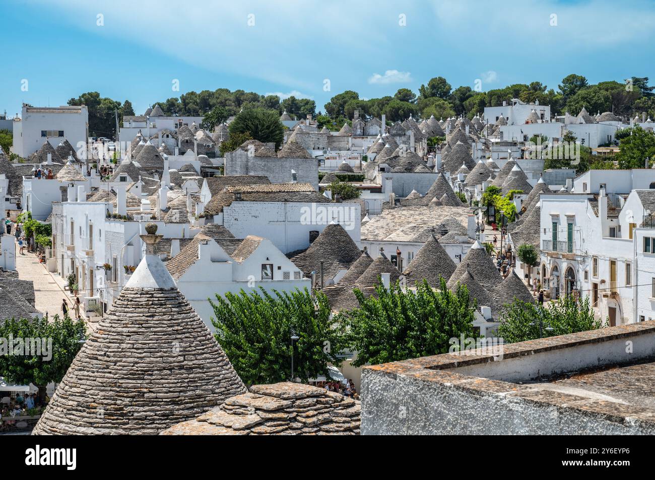 Città di Alberobello con case trulli in Italia. Foto Stock