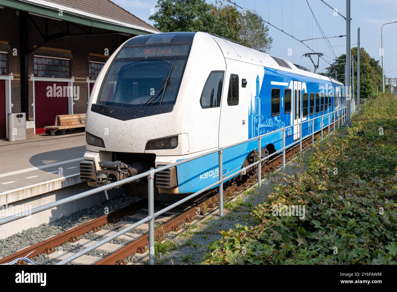 Keolis Blauwnet Stadler FLIRT 3 treno alla stazione di Kampen Foto Stock