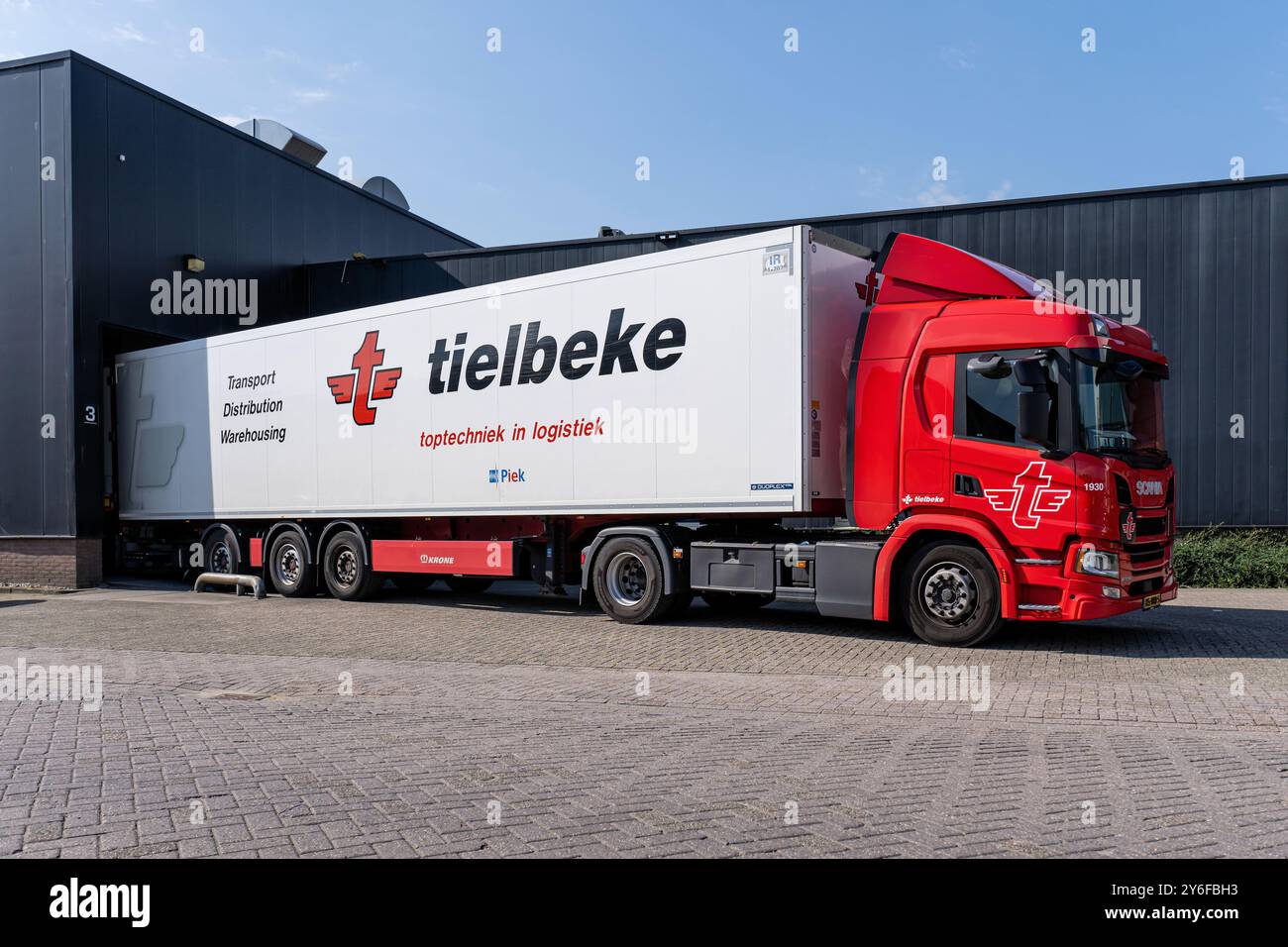 Tielbeke Scania Truck in magazzino Foto Stock