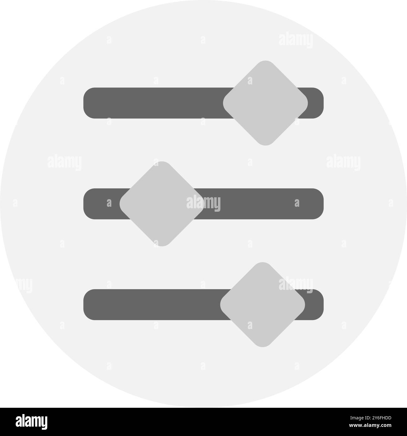 Icona dell'equalizzatore audio minimalista. Pulsante minimalista dell'equalizzatore audio. Illustrazione Vettoriale