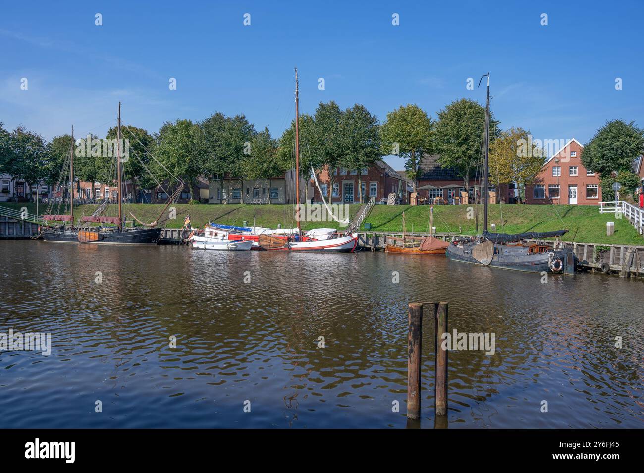 Museum Harbor a Carolinensiel, distretto di Wittmund, Frisia orientale, bassa Sassonia, Germania Foto Stock