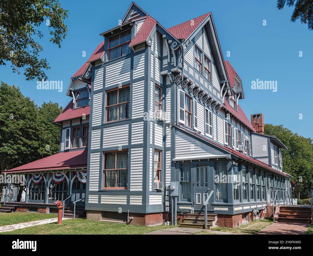 L'Emlen Physick Estate è un palazzo di 18 camere e ora un museo, un classico vittoriano costruito nel 1879, progettato dall'architetto Frank Furness. Foto Stock