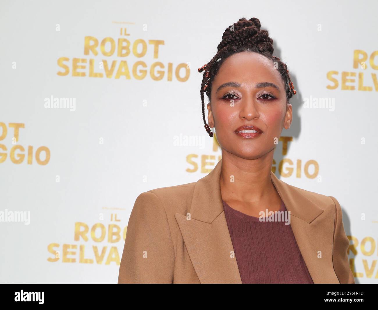 Roma, Hotel de Russie, film d'animazione "il robot selvaggio". Nella foto: Esther Elisha Foto Stock