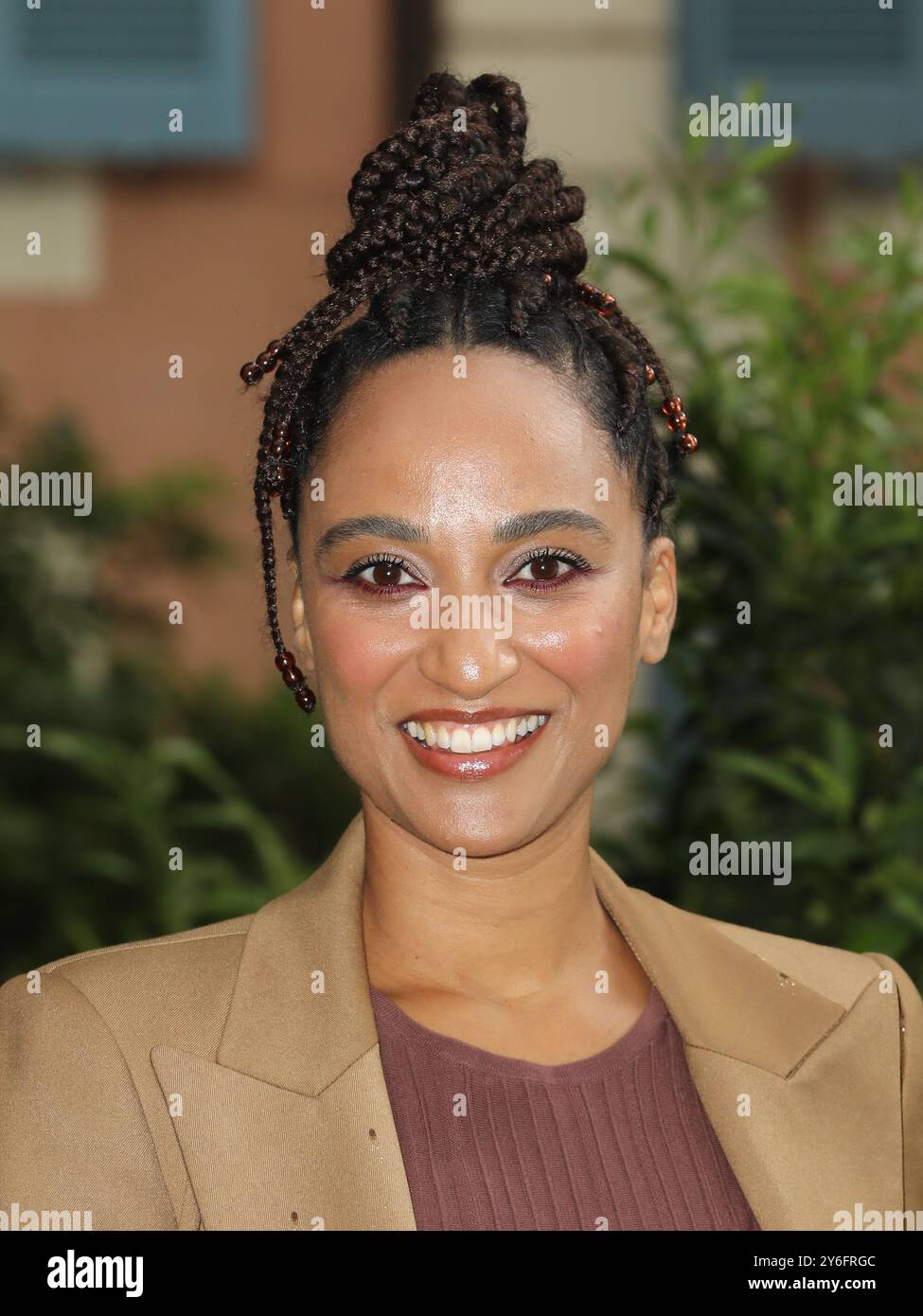 Roma, Hotel de Russie, film d'animazione "il robot selvaggio". Nella foto: Esther Elisha Foto Stock