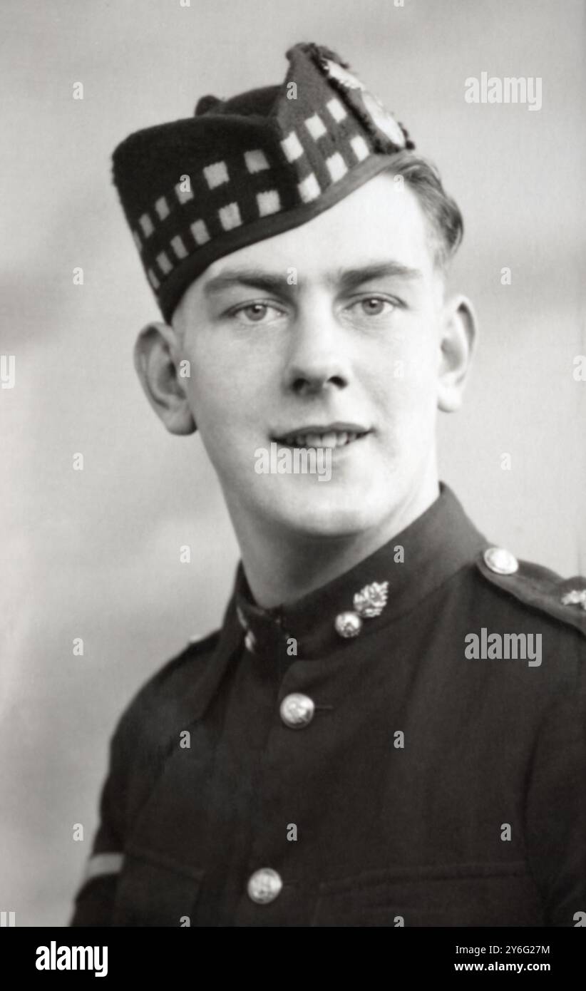 Un soldato dei Royal Scots Fusiliers, 1951. Foto Stock