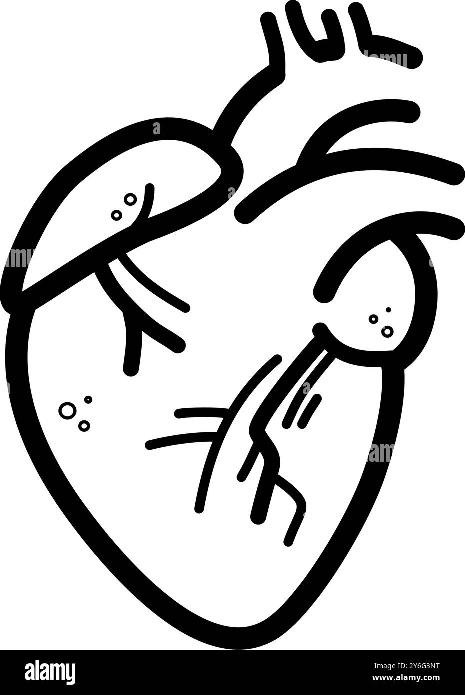 Cuore umano, muscolo cardiaco, icona vettoriale cariologia Illustrazione Vettoriale