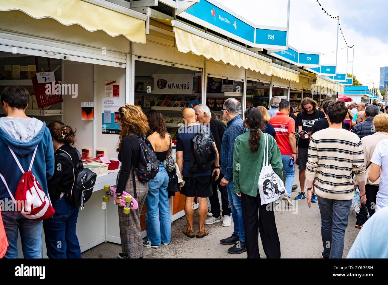 La settimana Catalana del Libro è un evento culturale che si svolge ogni anno a settembre nella città di Barcellona. La settimana del Llibre en Català és un esdeven Foto Stock