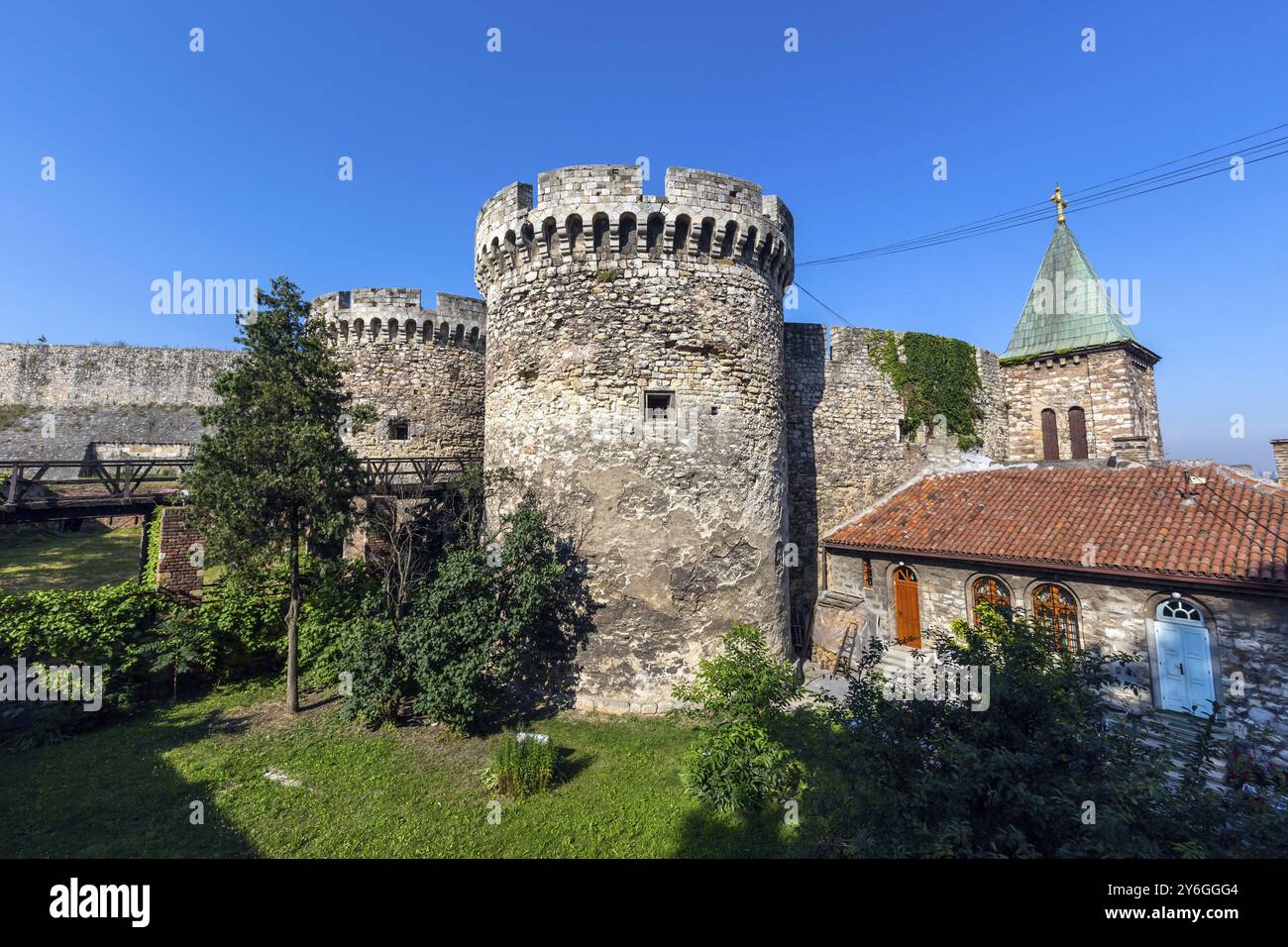 Famosa fortezza Kalemegdan a Belgrado, Serbia, Europa Foto Stock