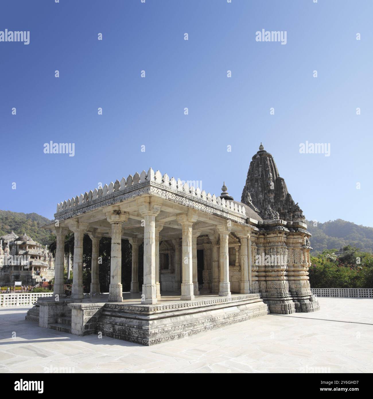 Tempio induista di Ranakpur nel rajasthan in india Foto Stock