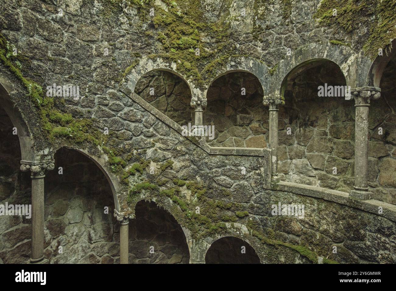 L'iniziazione bene, Quinta da Regaleira, Sintra, Portogallo, Europa Foto Stock