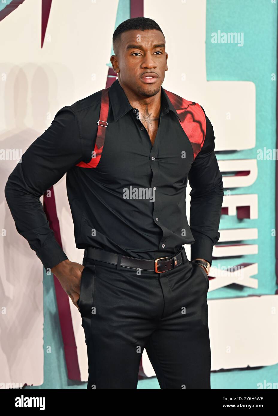 LONDRA, REGNO UNITO. 25 settembre 2024. Bugzy Malone partecipa a Joker: Folie à Deux UK Premiere al Cineworld Leicester Square di Londra, Regno Unito. (Foto di 李世惠/SEE li/Picture Capital) credito: Vedi li/Picture Capital/Alamy Live News Foto Stock