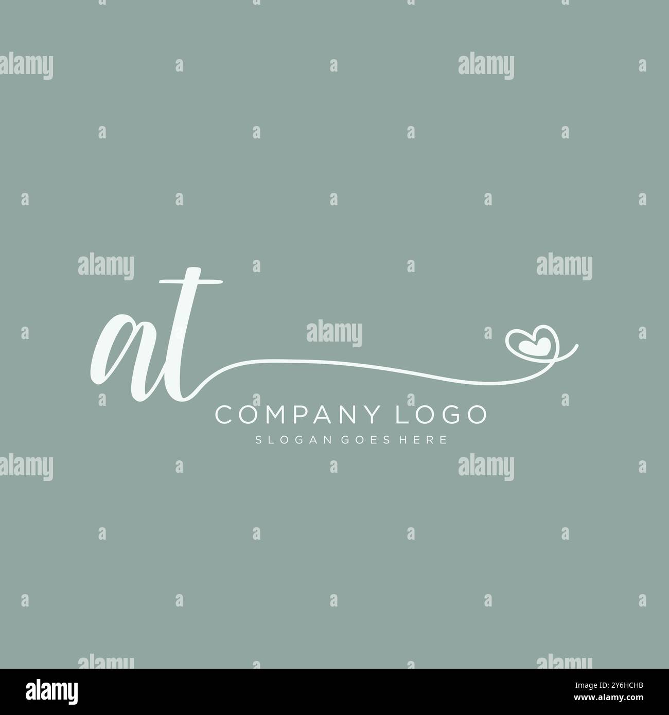 AL disegno iniziale del logo di scrittura a mano Illustrazione Vettoriale