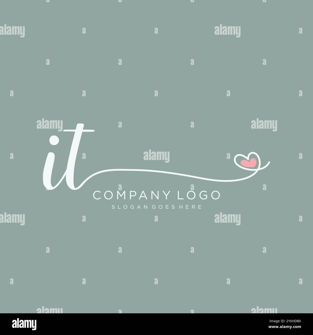 È disegno iniziale del logo di scrittura a mano Illustrazione Vettoriale