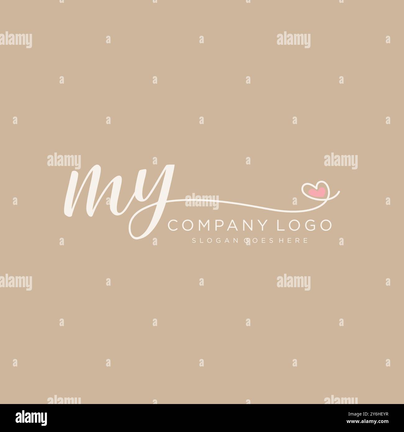 Il mio disegno iniziale del logo di handwriting Illustrazione Vettoriale