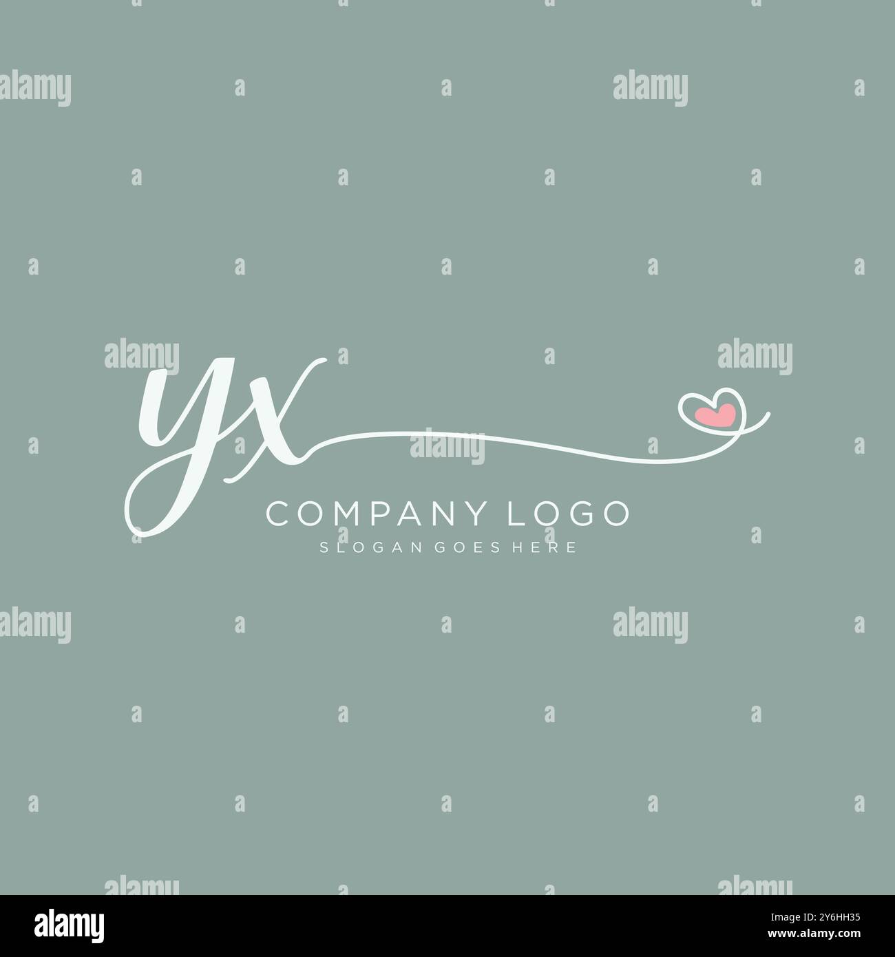 Design iniziale del logo YX Illustrazione Vettoriale