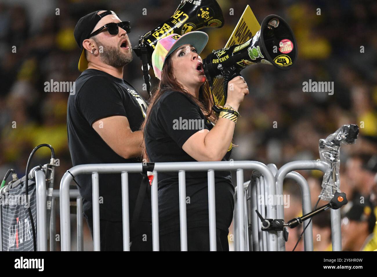 Columbus, Ohio, Stati Uniti. 25 settembre 2024. I tifosi dei Columbus Crew durante la Campeones Cup 2024 contro l'América a Columbus, Ohio. Brent Clark/Cal Sport Media/Alamy Live News Foto Stock