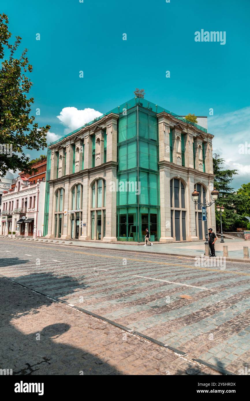 Tbilisi, Georgia - 10 AUG, 2024: Bank of Georgia Group PLC è una holding di servizi finanziari georgiana con sede a Londra, e. Foto Stock