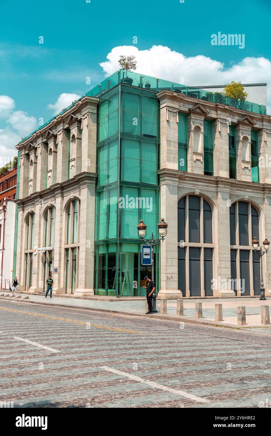 Tbilisi, Georgia - 10 AUG, 2024: Bank of Georgia Group PLC è una holding di servizi finanziari georgiana con sede a Londra, e. Foto Stock